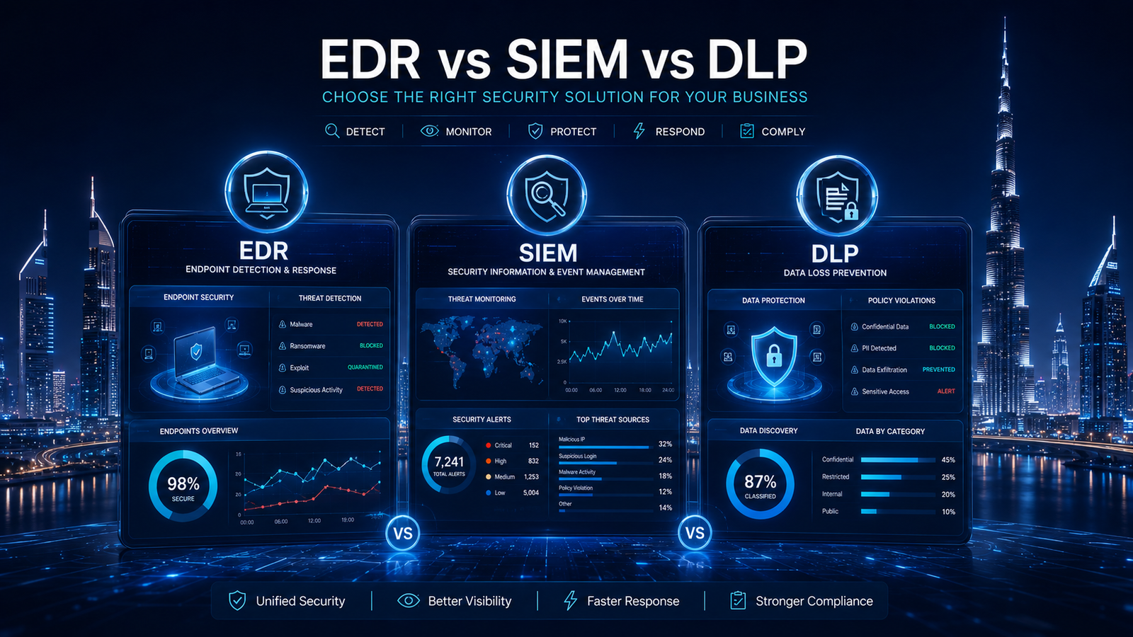 EDR vs SIEM vs DLP: Which Security Tools Does Your UAE Business Actually Need?