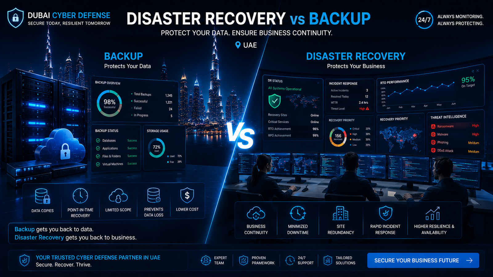 Disaster Recovery vs Backup: What UAE Businesses Confuse and Why It Matters