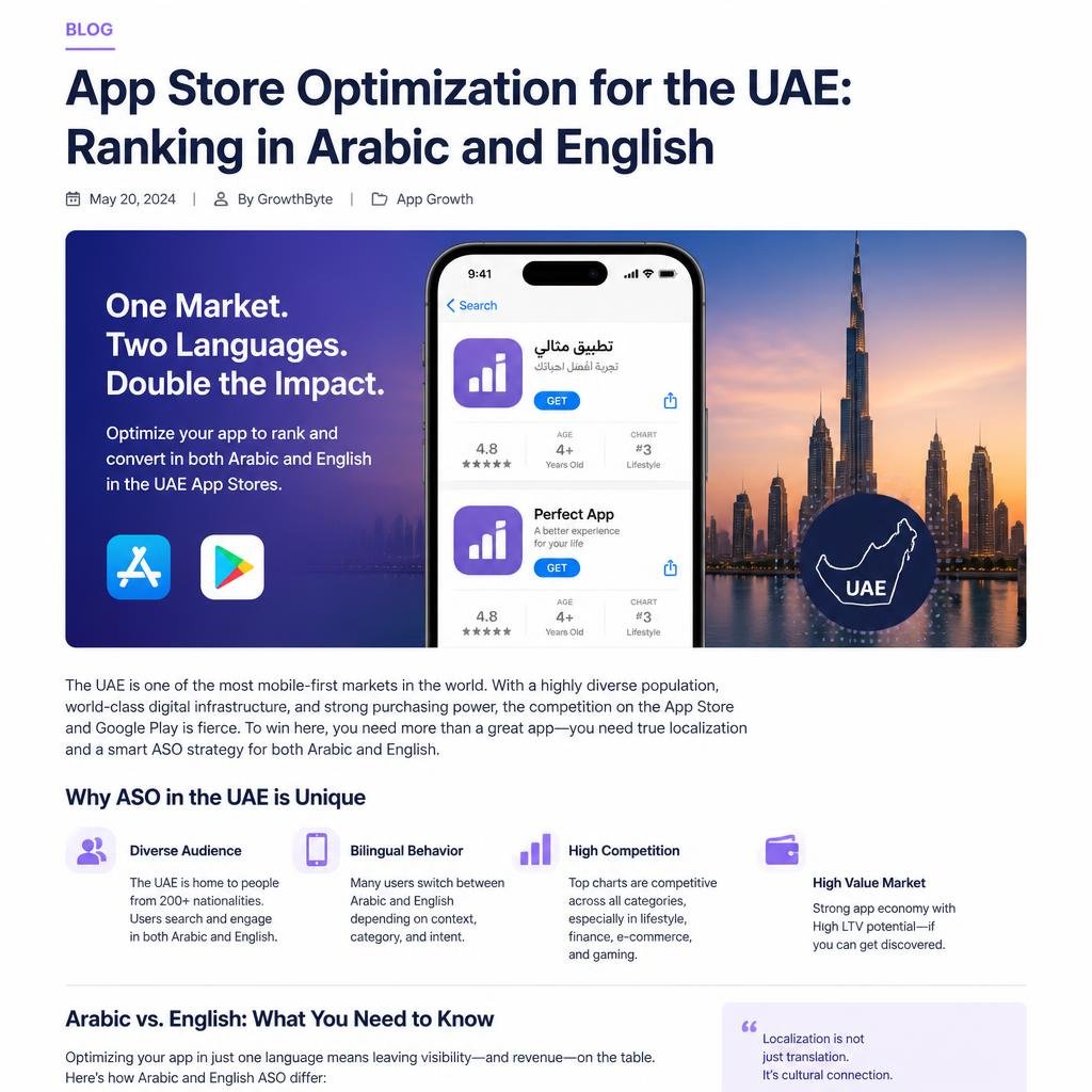 App Store Optimization for the UAE: Ranking in Arabic and English