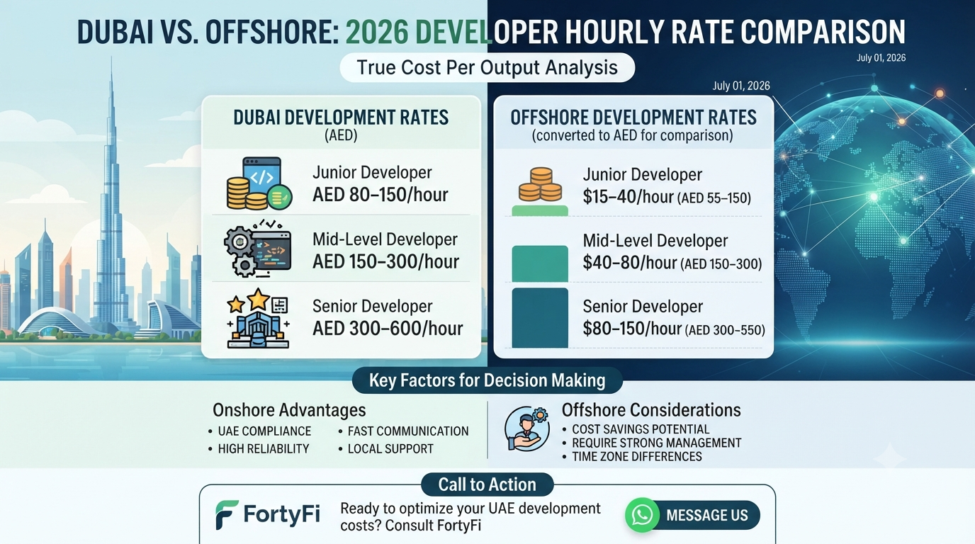 Hourly Rates for Developers in Dubai vs Offshore: A 2026 Comparison