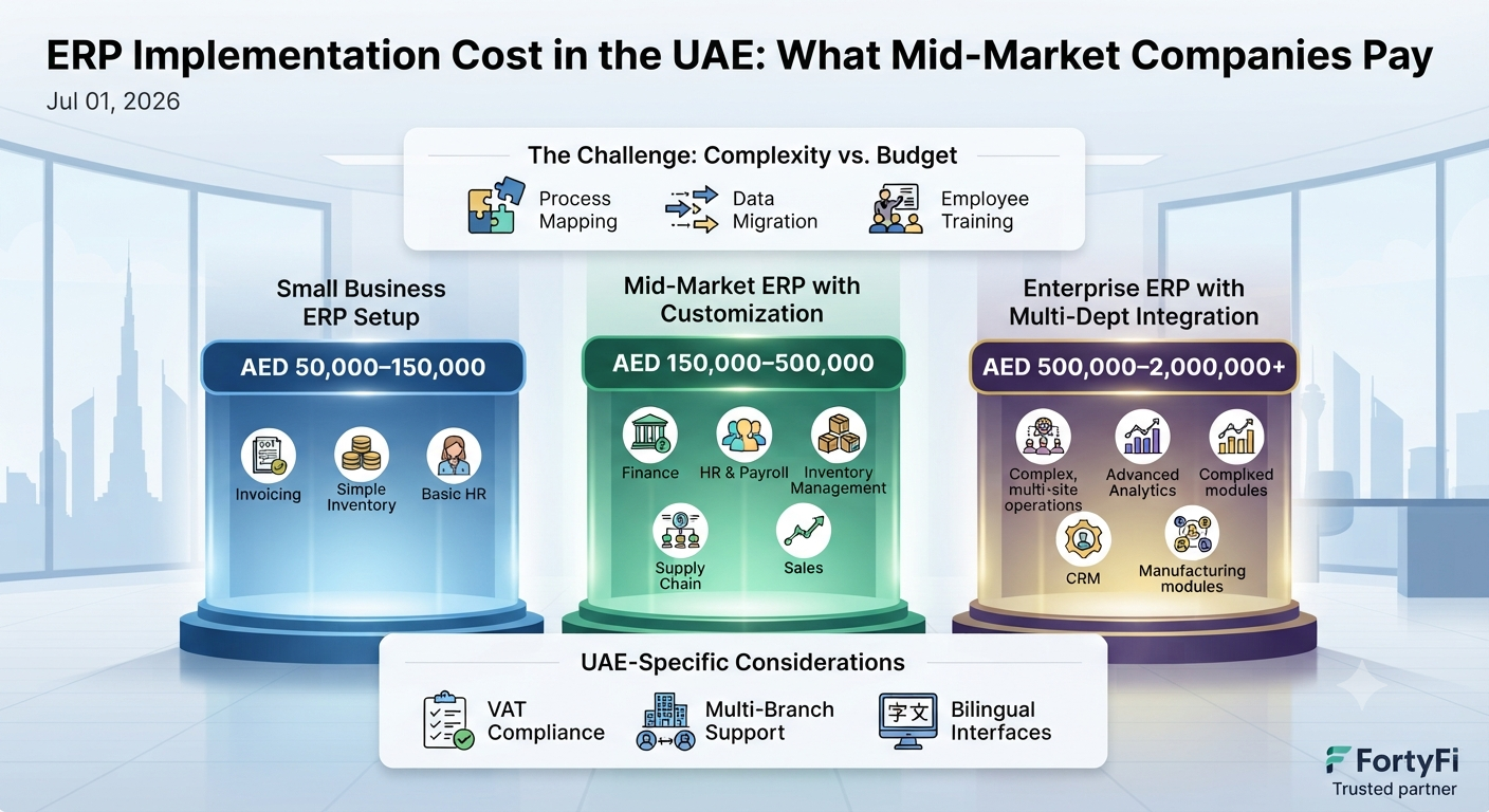 ERP Implementation Cost in the UAE: What Mid-Market Companies Pay